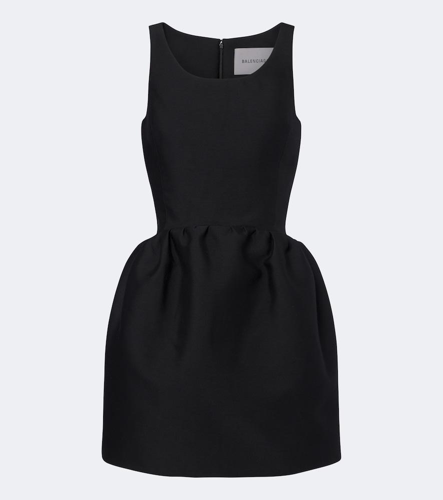 balenciaga wool and silk-blend minidress