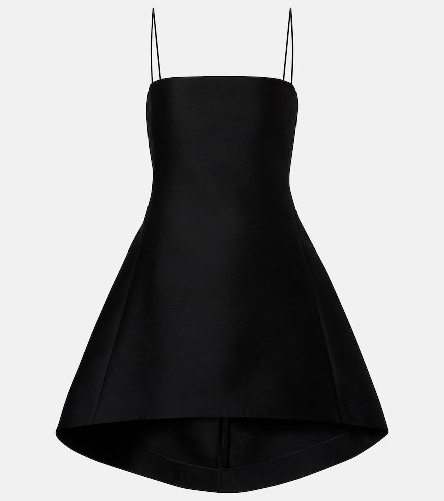 balenciaga wool and silk minidress