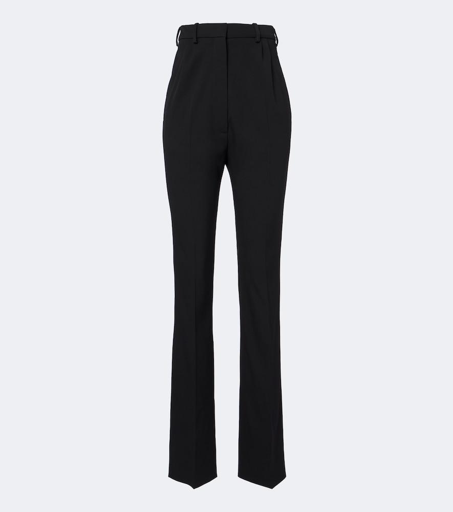 balenciaga wool straight pants