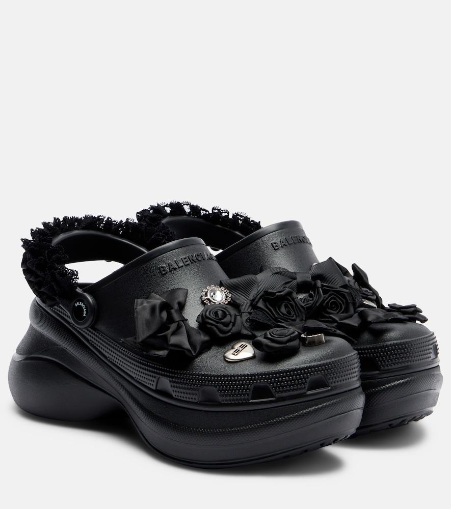 balenciaga x crocs jibbitz platform mules