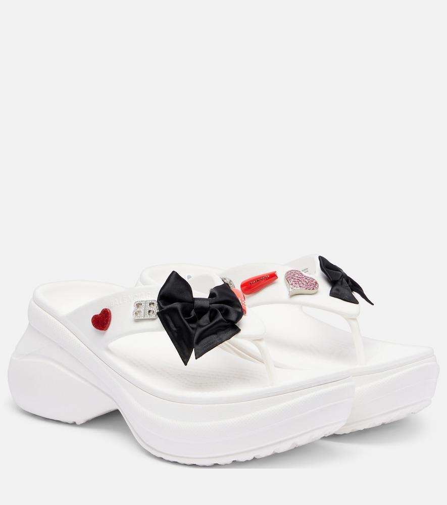 balenciaga x crocs thong sandals