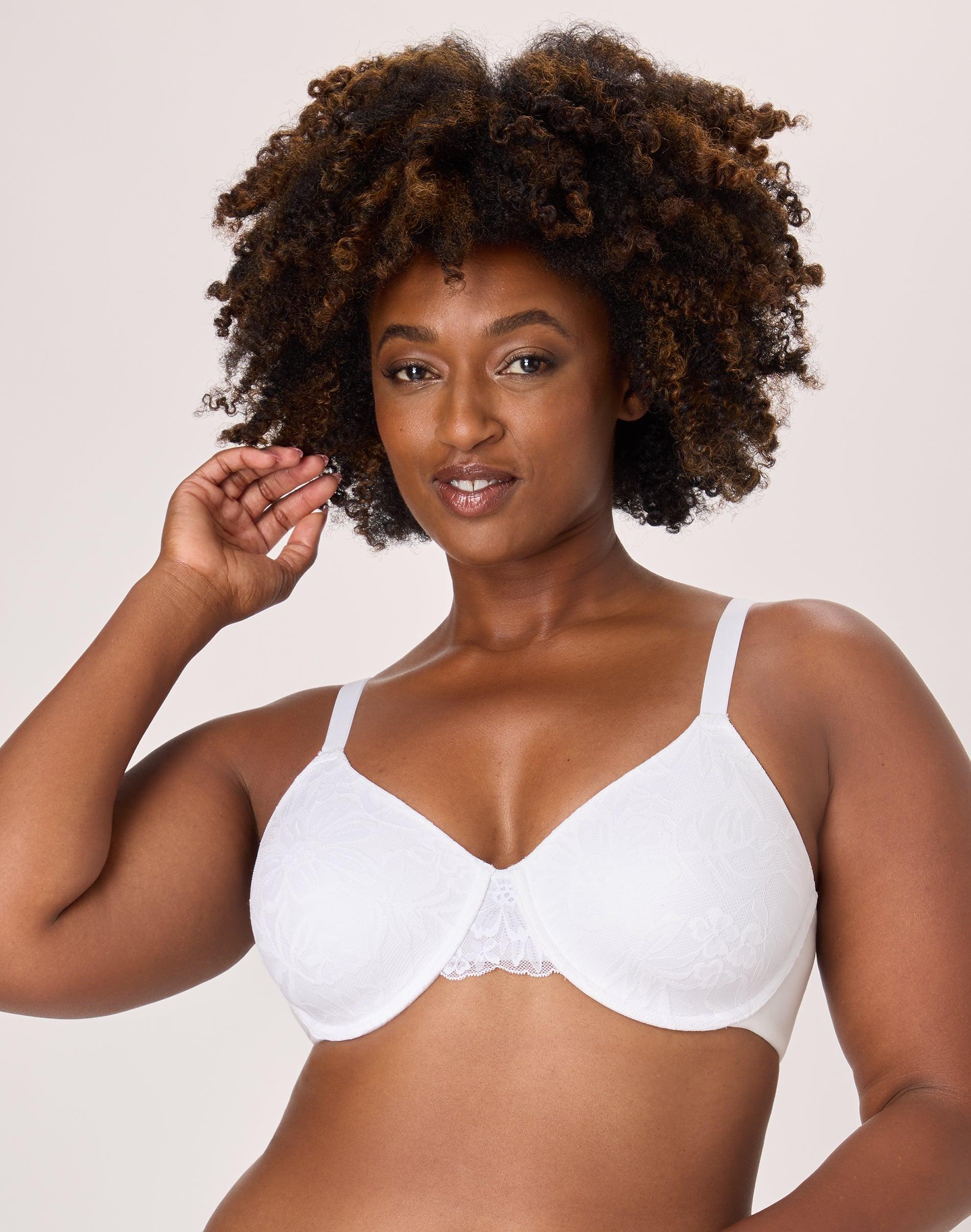 bali breathe women's t-shirt underwire bra white 36c