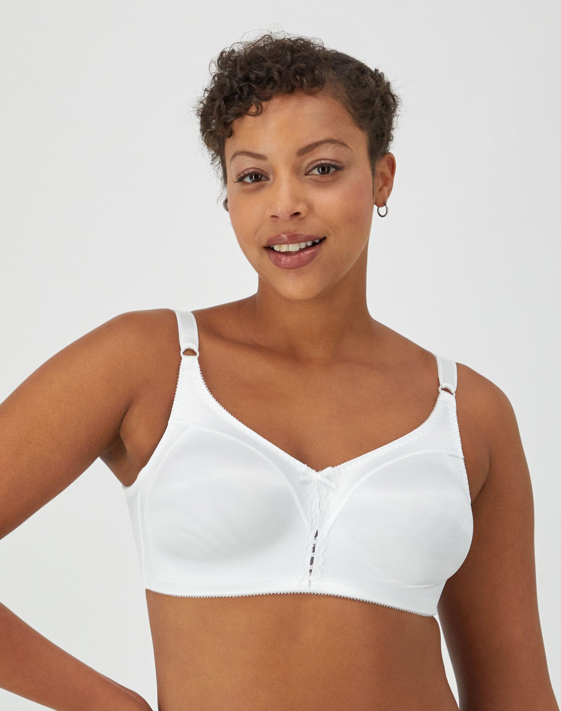 bali double support wireless bra white 34b women's