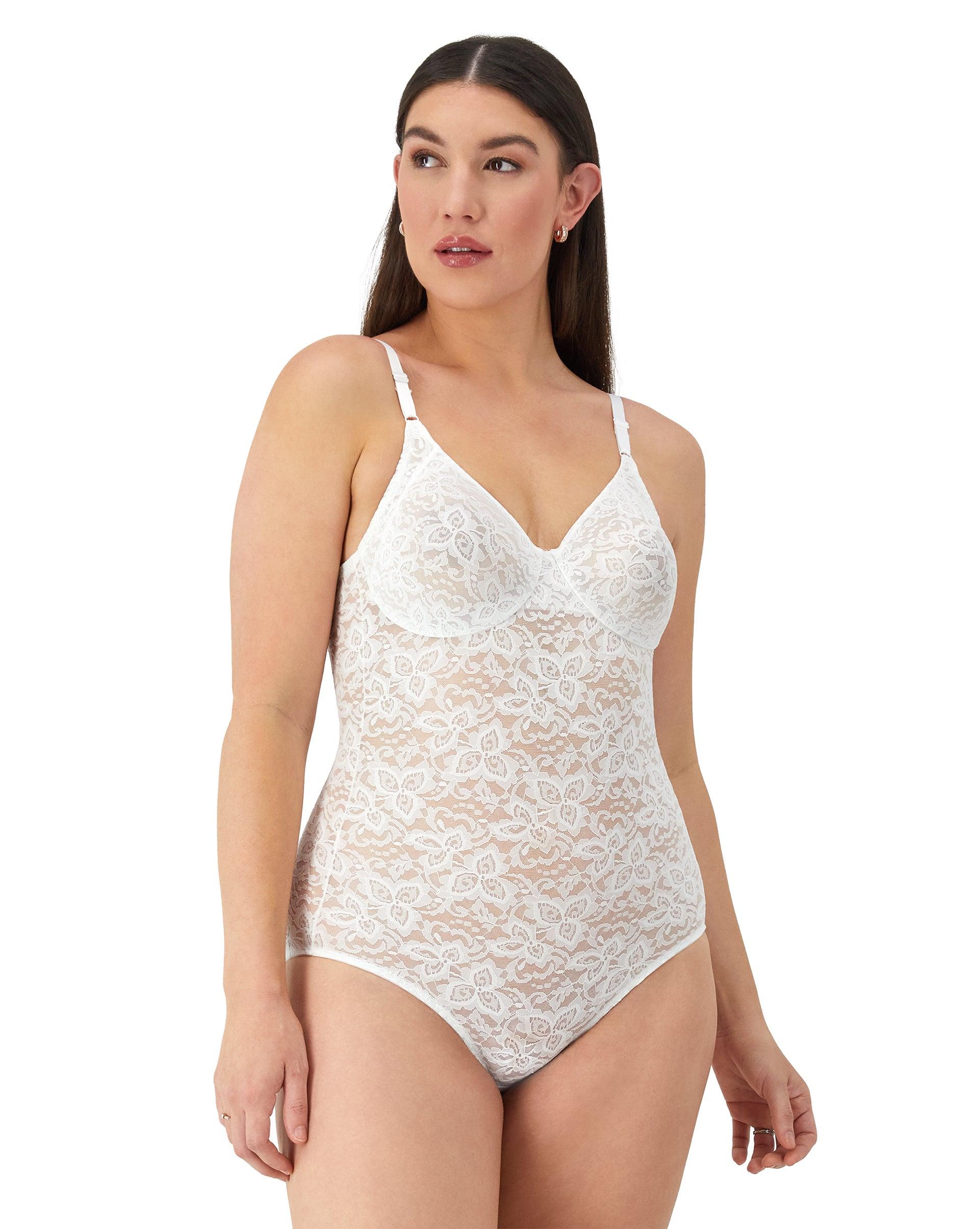 bali lace 'n smooth body shaper white 34b women's