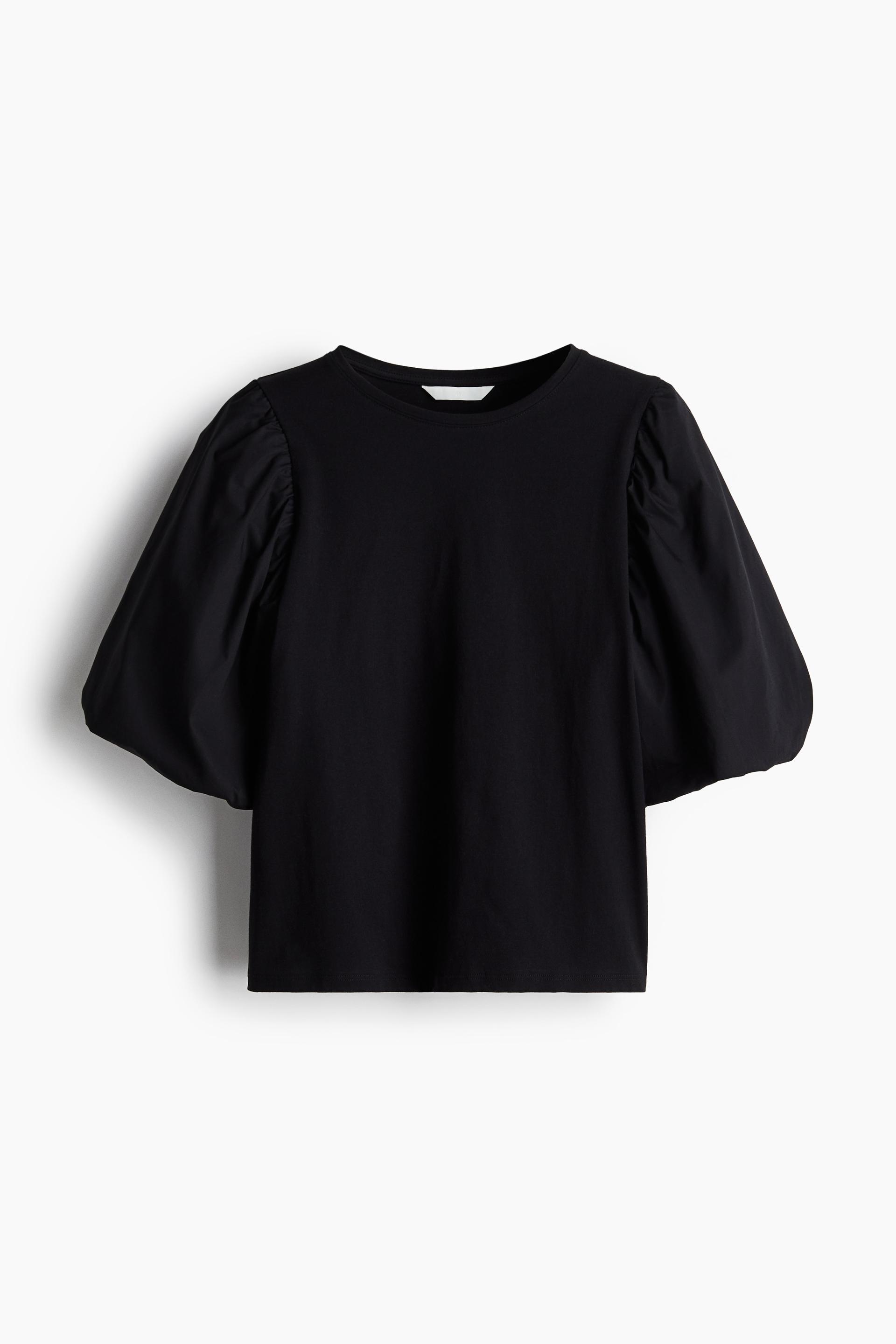 balloon-sleeved top