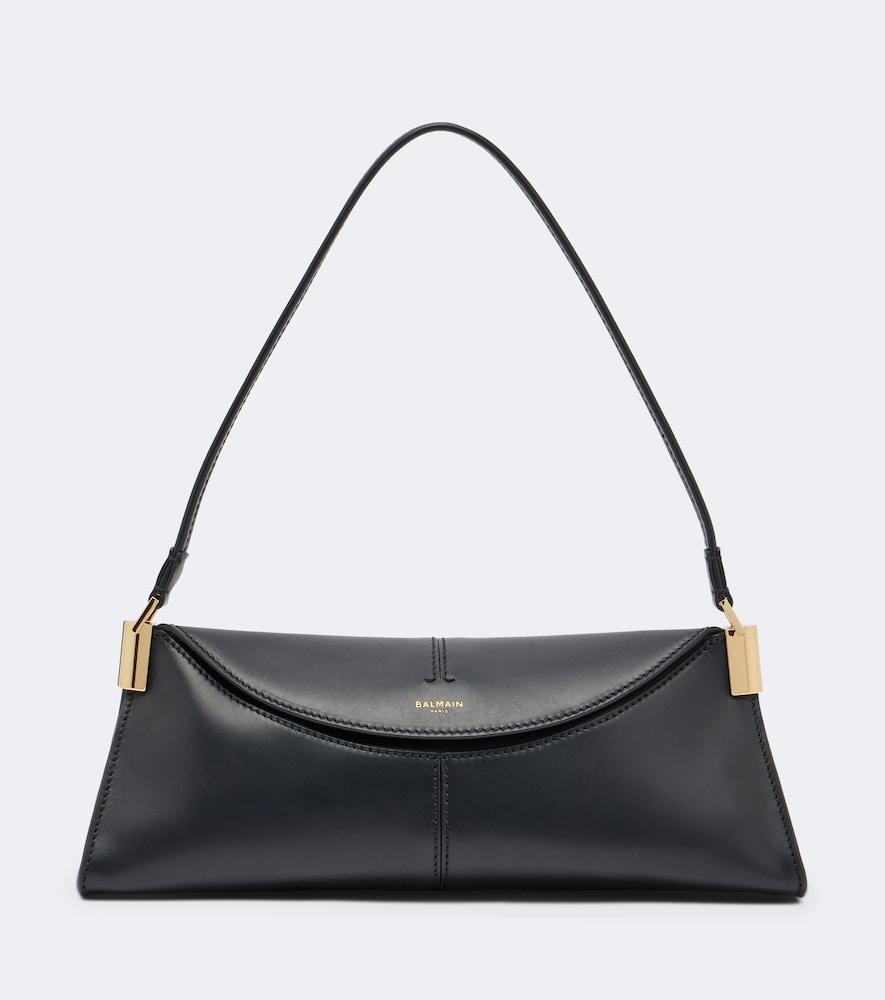 balmain 64-83 small leather shoulder bag