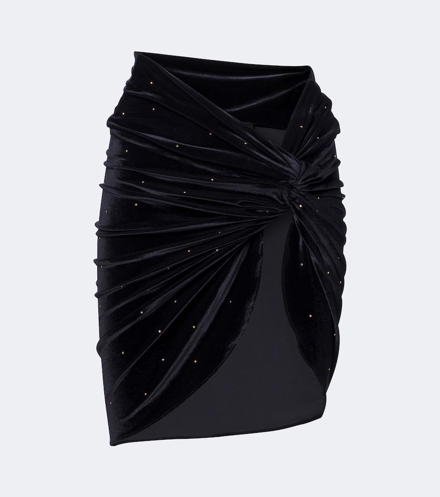 balmain embellished velvet beach cover-up