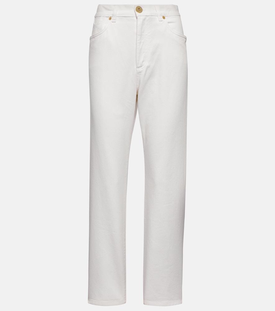 balmain high-rise straight jeans
