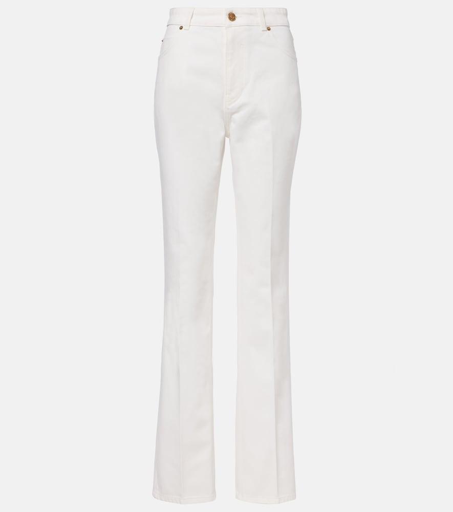 balmain high-rise straight jeans