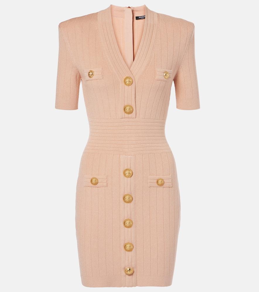 balmain knitted minidress