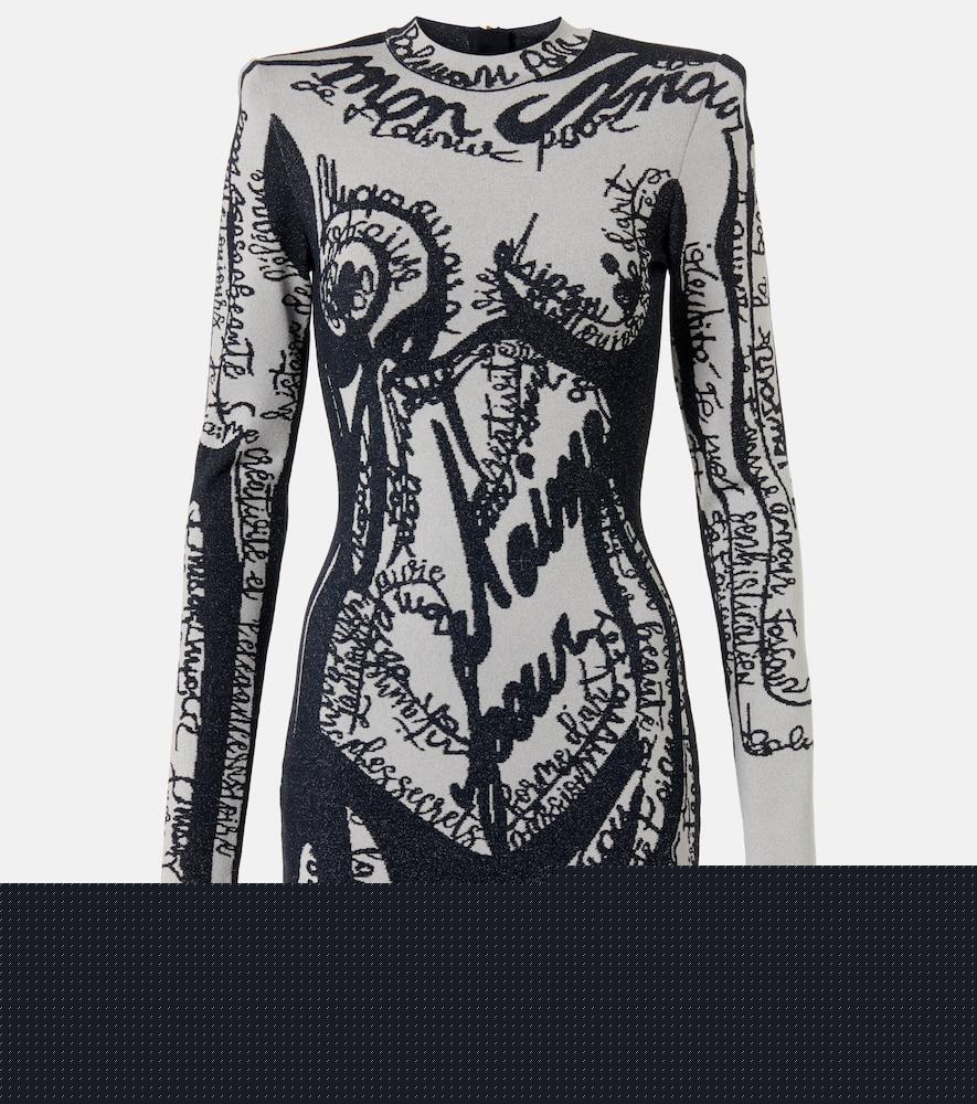 balmain knitted minidress