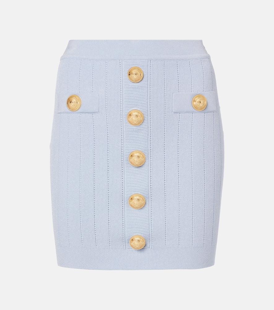 balmain knitted miniskirt