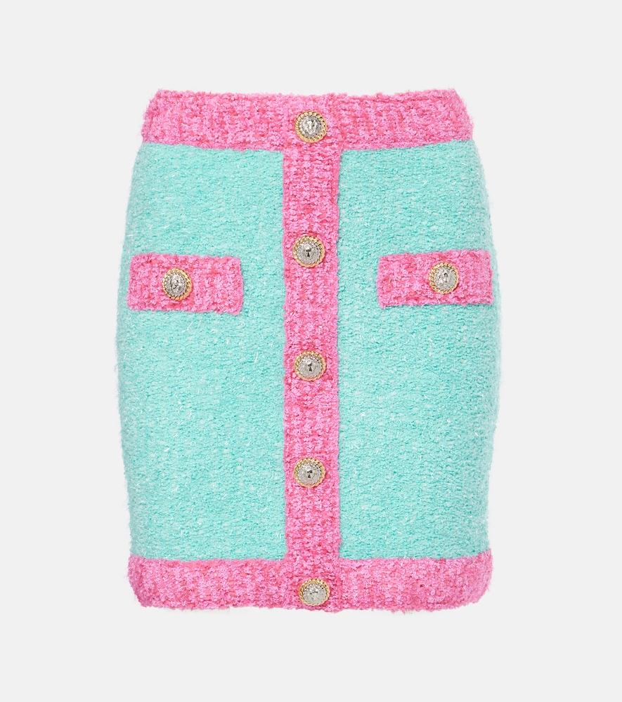 balmain knitted miniskirt