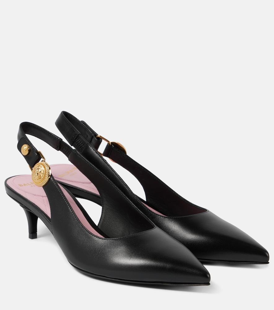 balmain medusa '95 leather slingback pumps