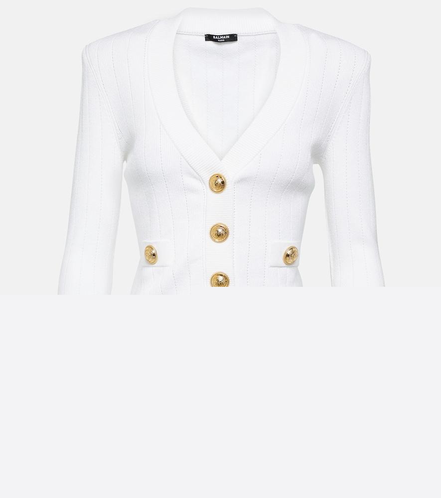 balmain ribbed-knit cardigan