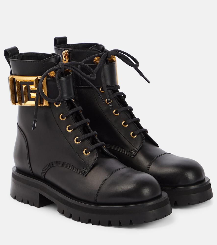 balmain romy leather lace-up boots