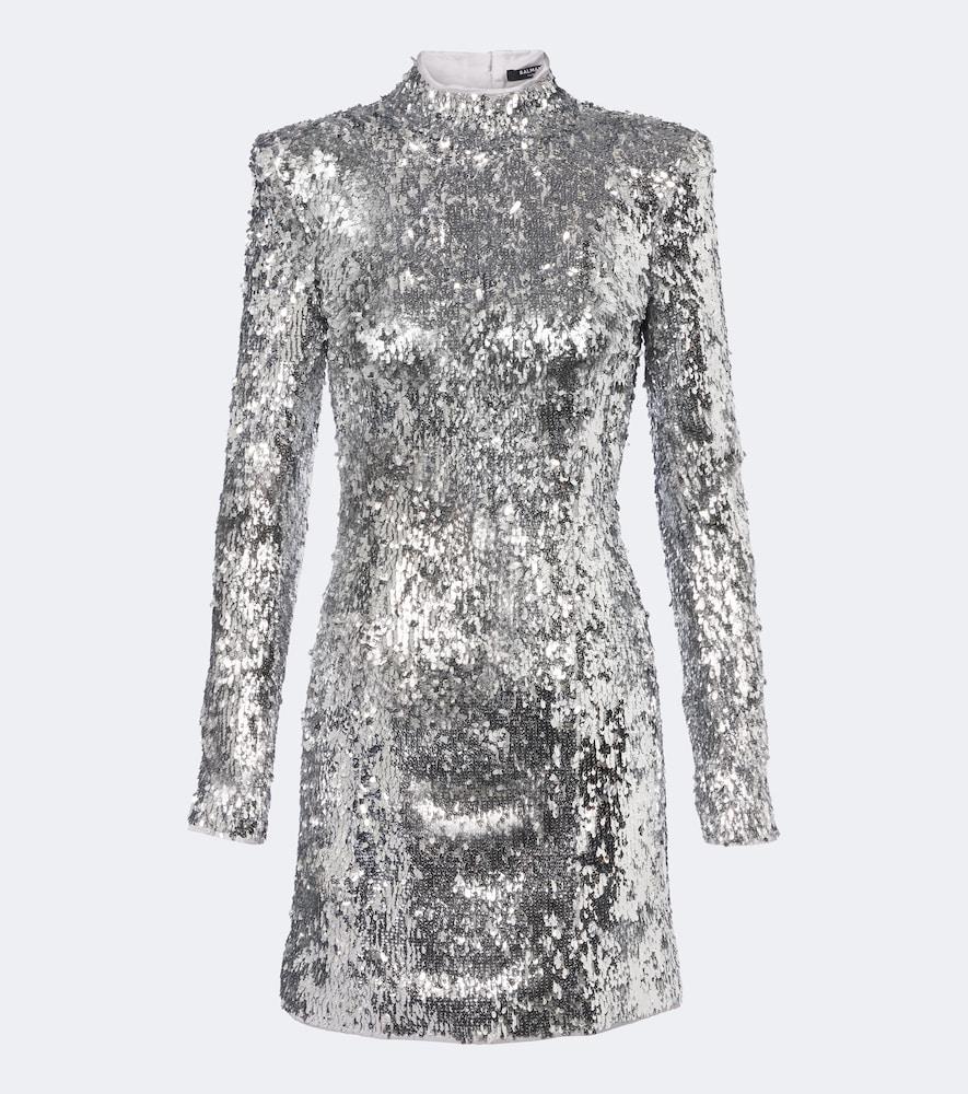 balmain sequined minidress