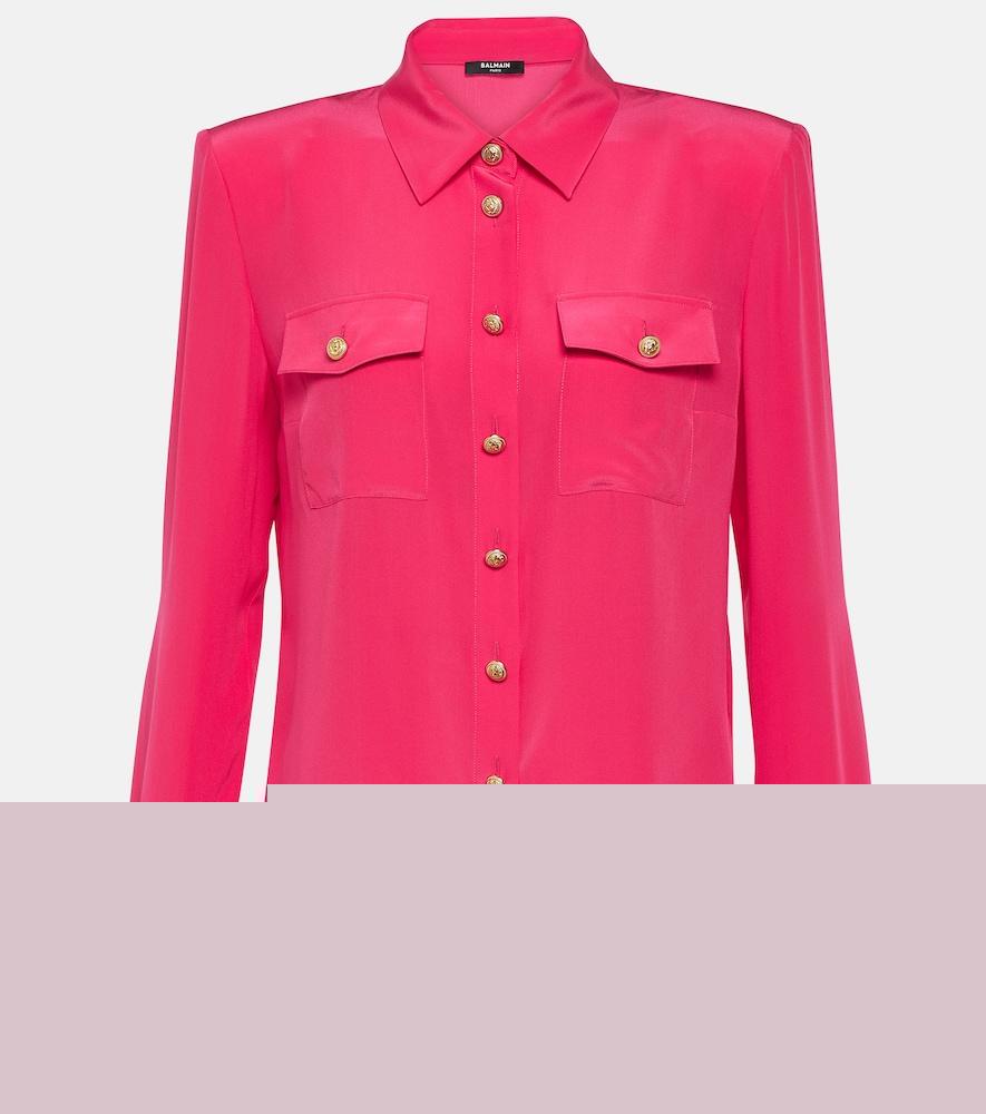 balmain silk crêpe de chine shirt