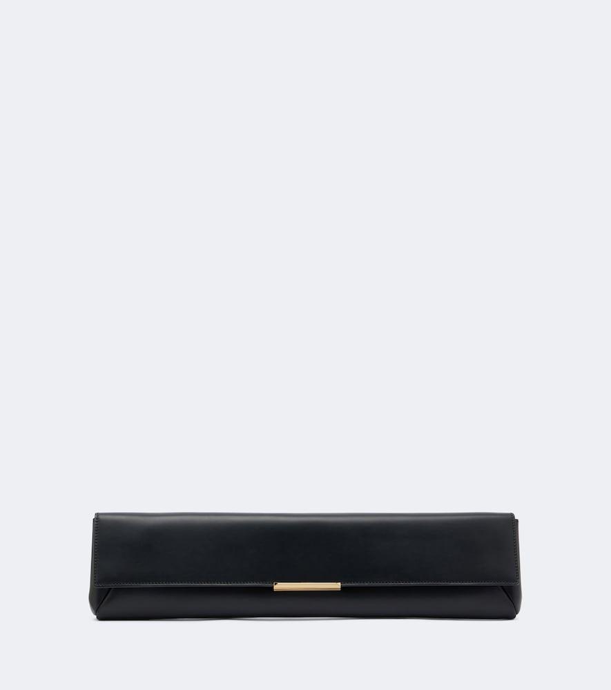 balmain small leather clutch