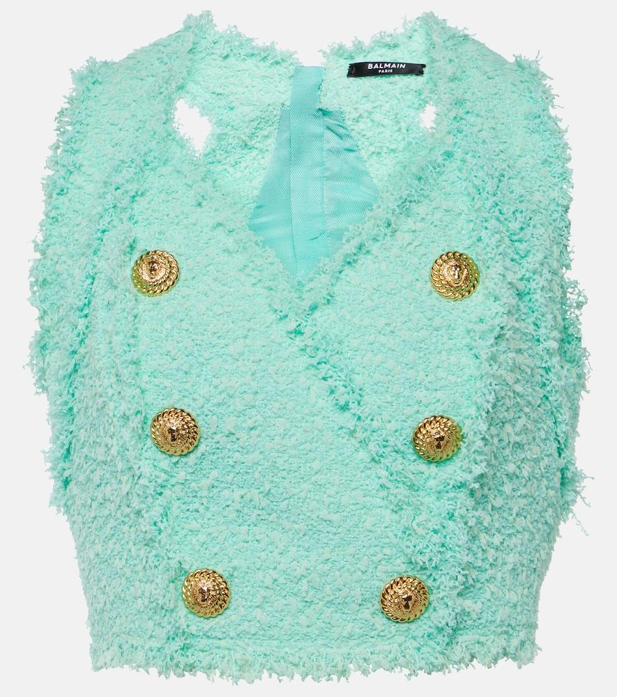 balmain tweed top