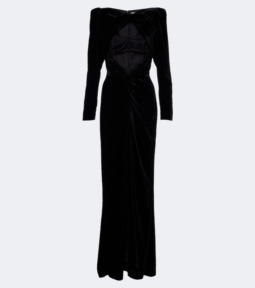 balmain velvet gown