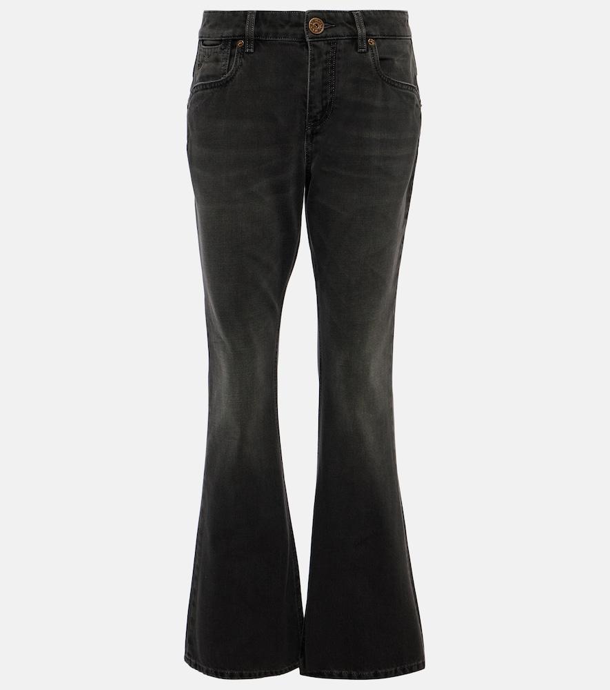 balmain western low-rise bootcut jeans