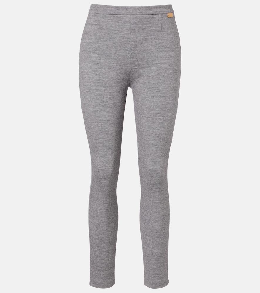 balmain wool and cotton-blend leggings