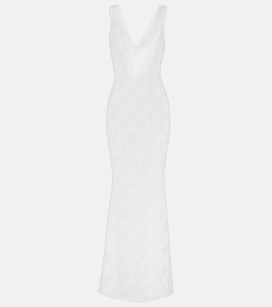 bananhot adel sheer lace maxi dress