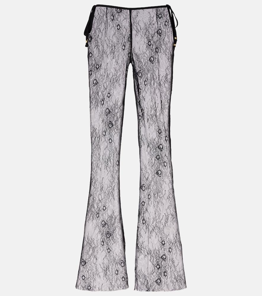 bananhot allen sheer lace wide-leg pants