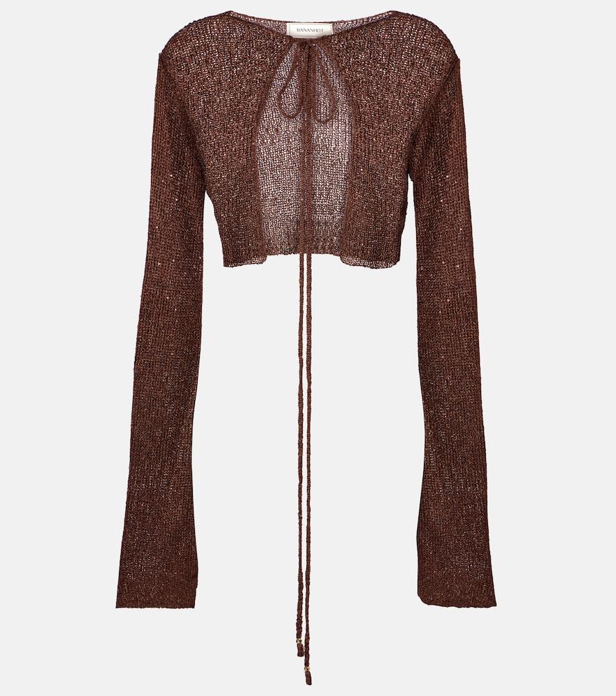 bananhot alma sequined knitted cardigan