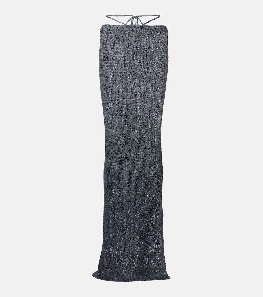 bananhot alma sequined maxi skirt