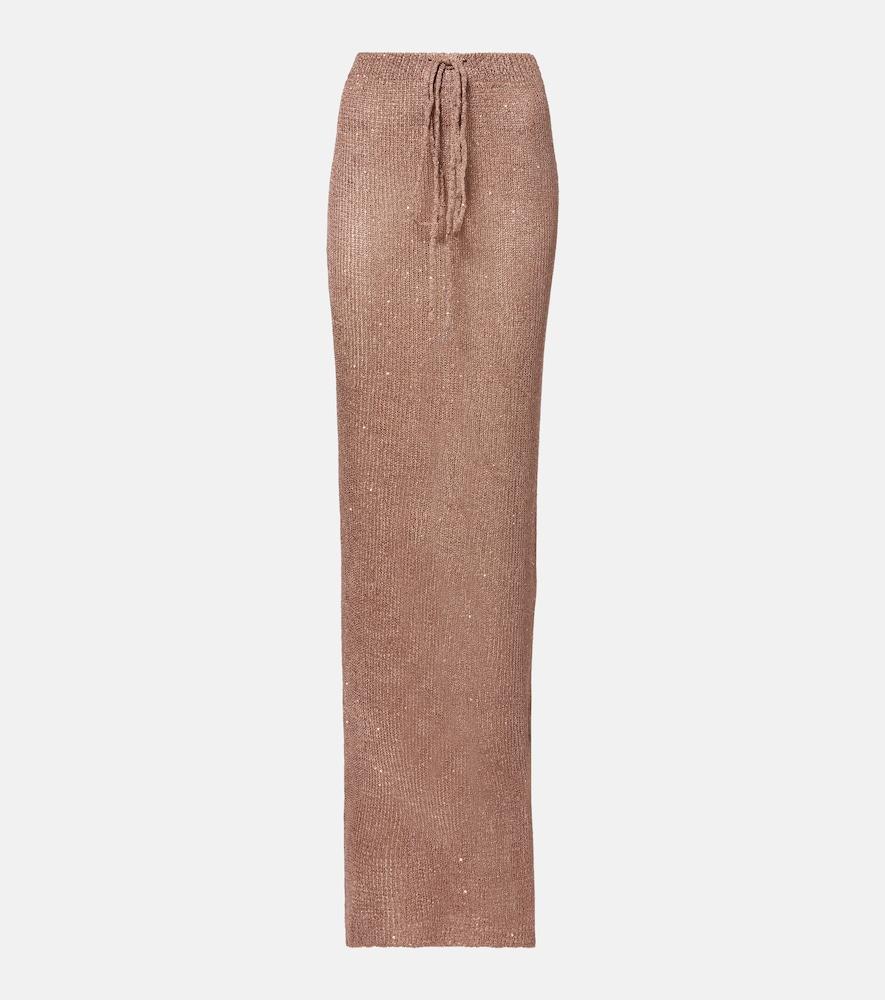bananhot alma sequined maxi skirt
