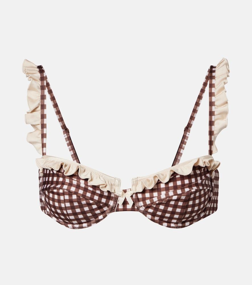 bananhot angela gingham bikini top