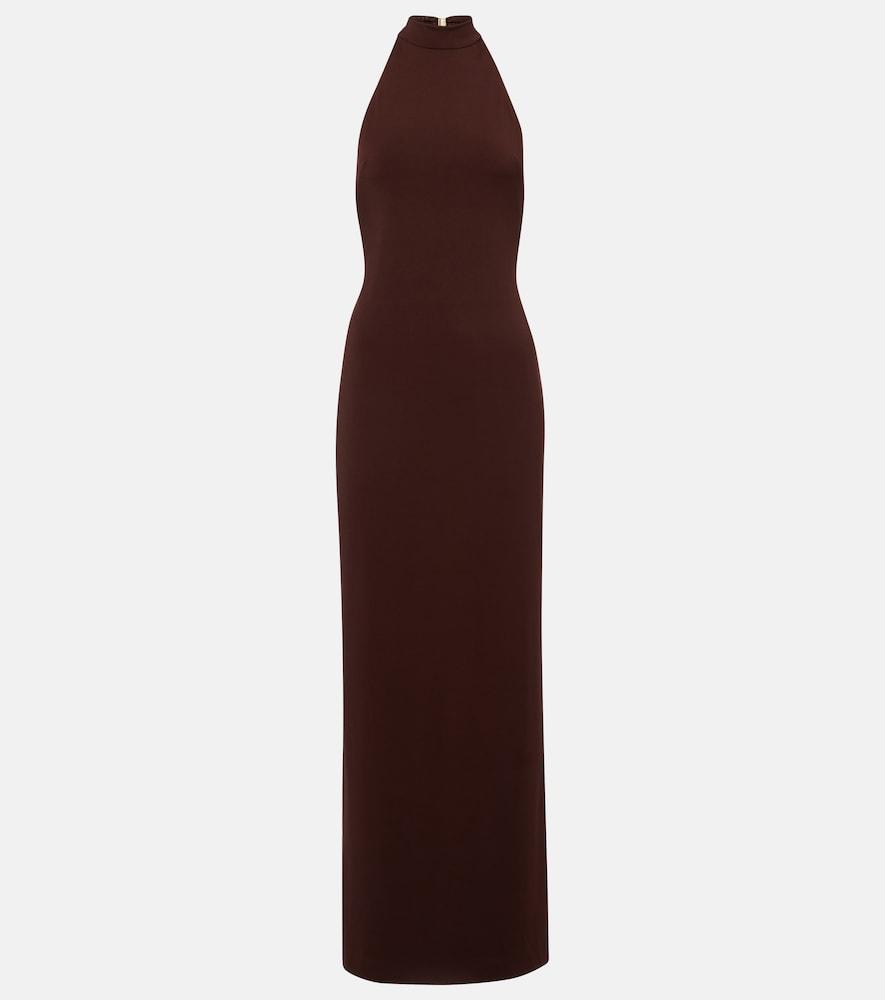 bananhot carrie halterneck jersey maxi dress