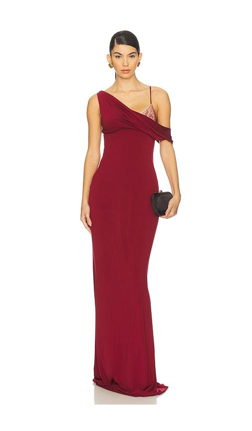 bananhot elektra dress in burgundy. - size m (also in s, xs)