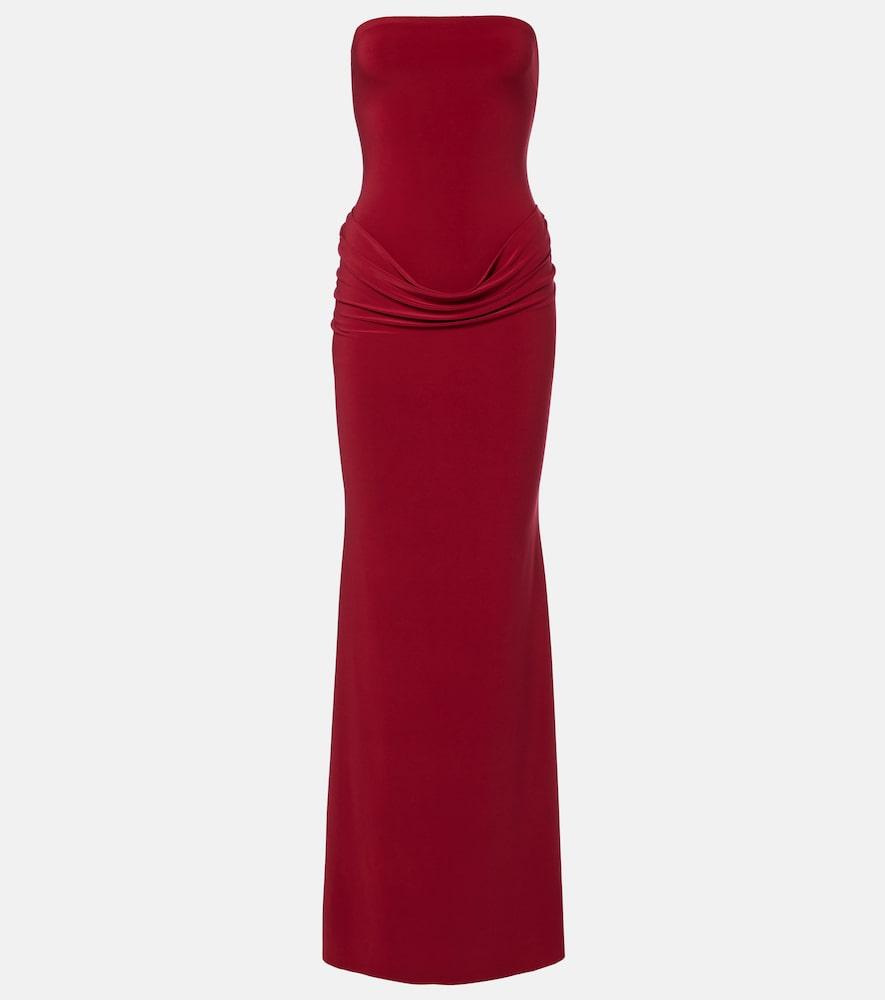 bananhot elice draped cotton maxi dress