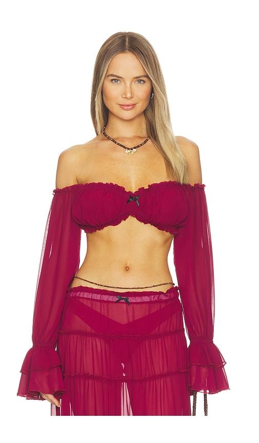 bananhot elma shirt in burgundy. - size l (also in s, xs, m)