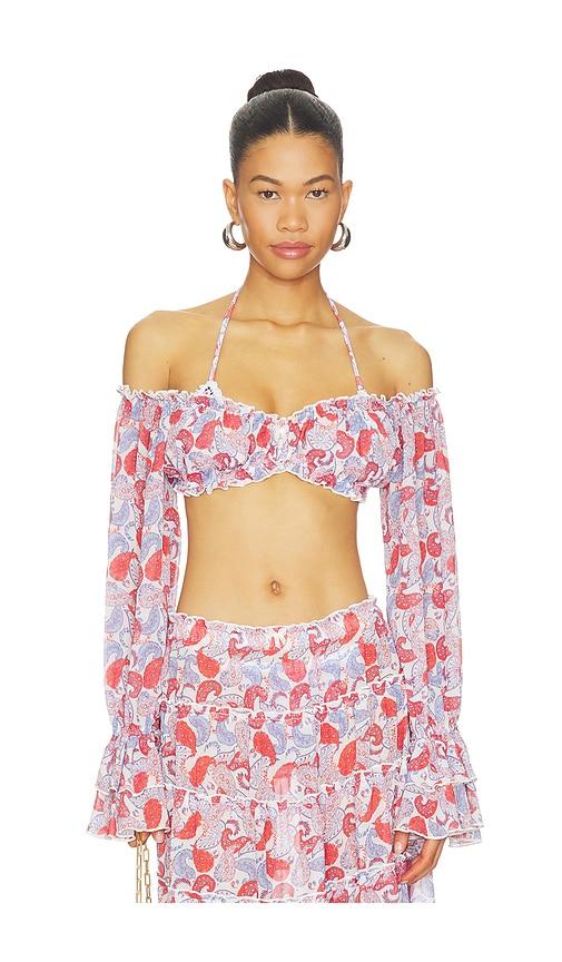 bananhot elma shirt in red,baby blue. - size l (also in s, xs, m, xl)