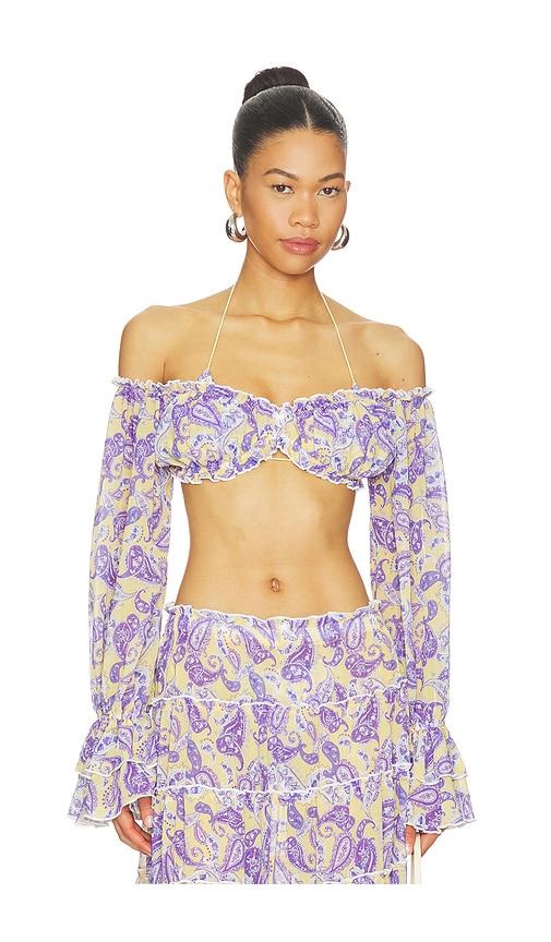 bananhot elma shirt in yellow,purple. - size l (also in s, xs, m)