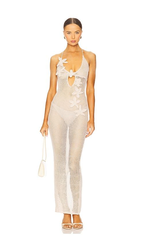 bananhot hilsa maxi dress in cream. - size m/l (also in xs/s)