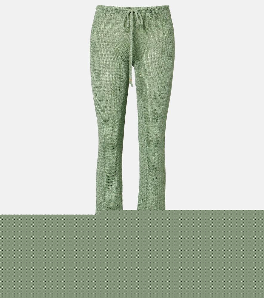 bananhot liz sequined flared pants