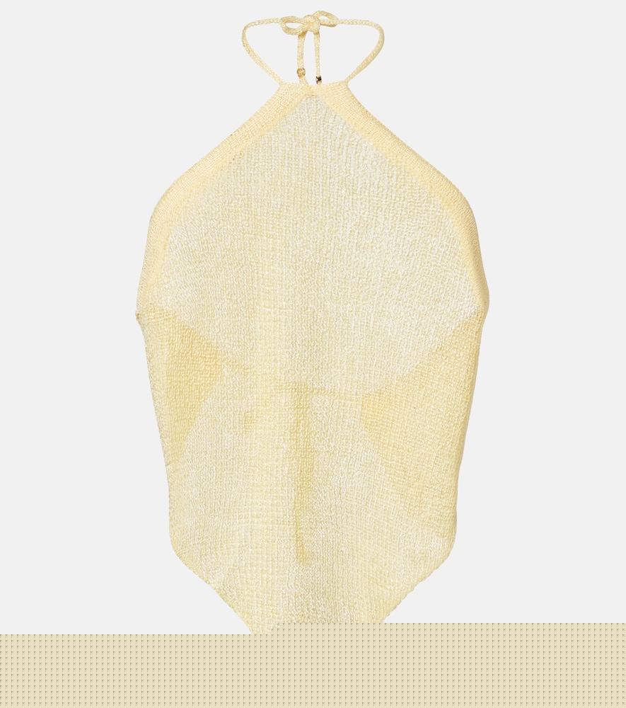 bananhot liz sequined halterneck top