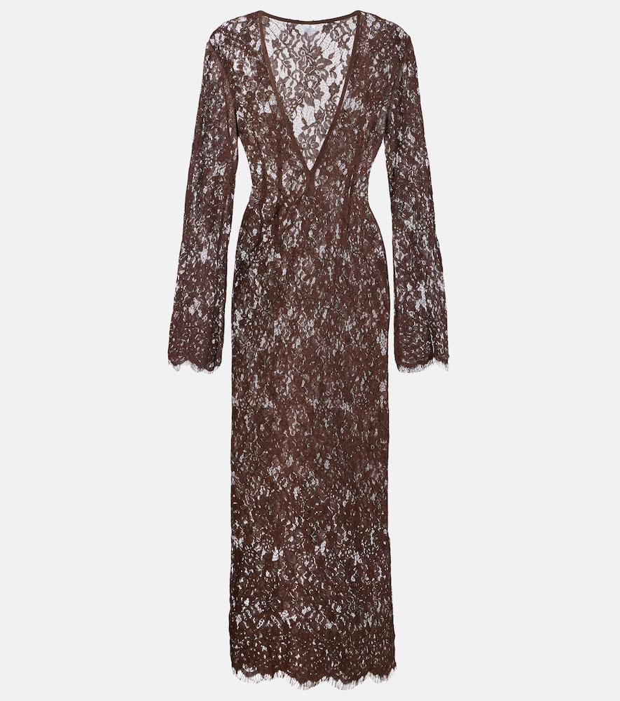 bananhot millie cotton and silk lace maxi dress