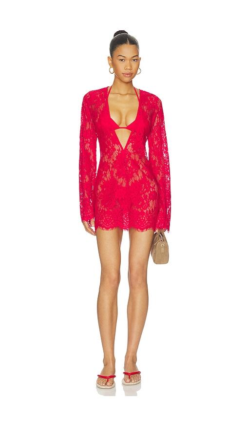 bananhot millie mini dress in red. - size l (also in xs)