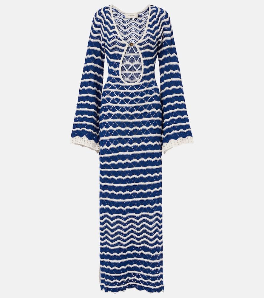 bananhot rey knitted cotton-blend maxi dress