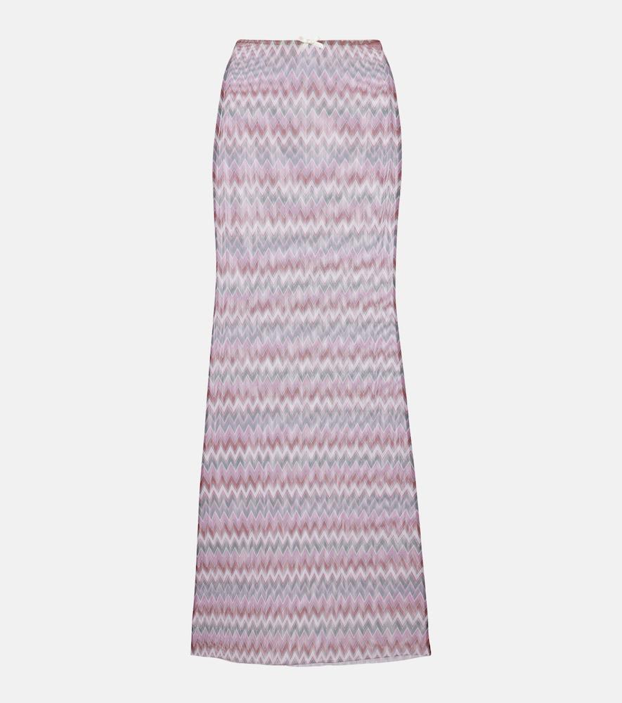 bananhot solay chevron maxi skirt