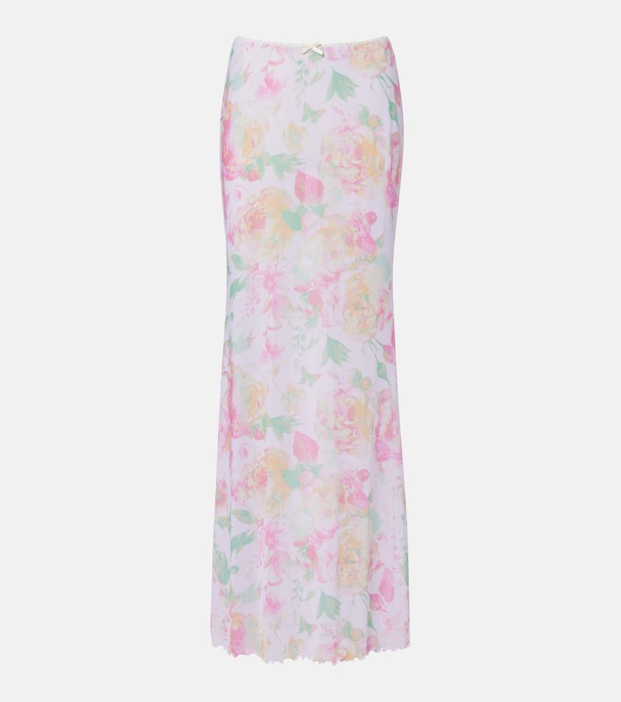 bananhot solay floral maxi skirt