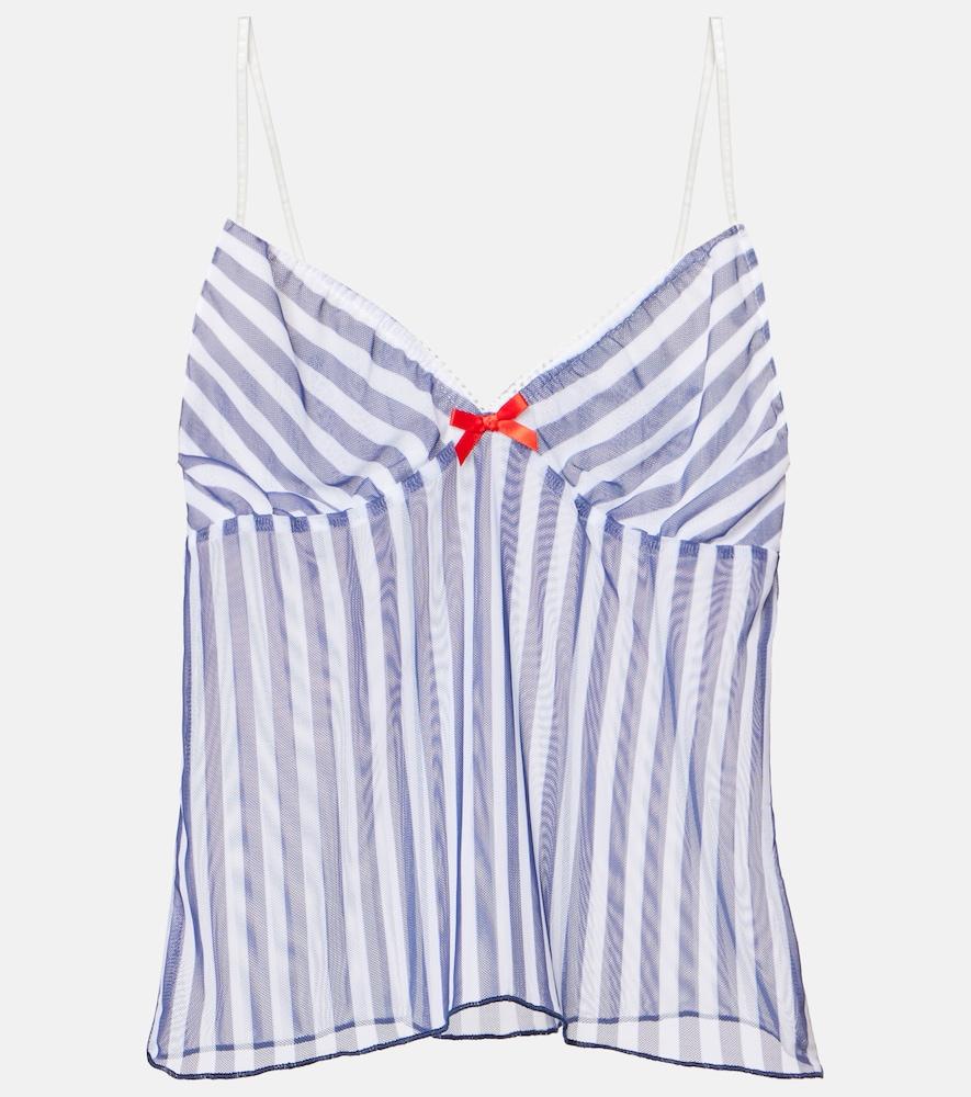 bananhot solay striped crop top