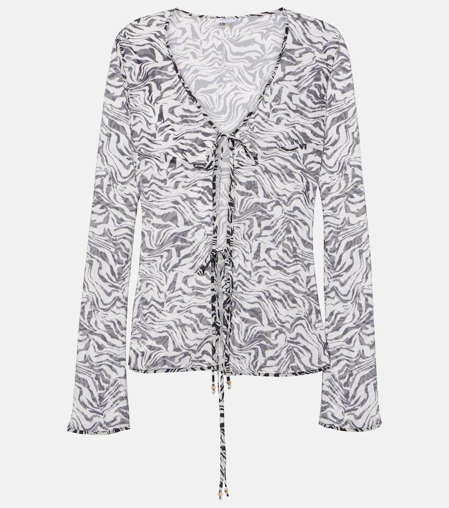 bananhot vanessa zebra-print beach cover-up