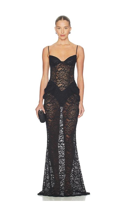 bananhot vecna maxi dress in black. - size l (also in xs, s, m, xl)